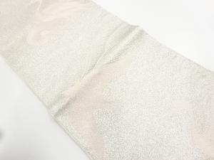 アンティーク　波に鶴模様織り出し袋帯(材料)(サービス品)